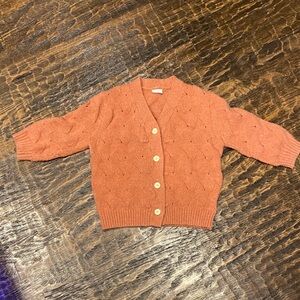 Kids' Cozy Orange/Rust Cardigan Sweater